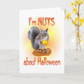 De Eekhoorn van Halloween Kaart (Gele Bloem)