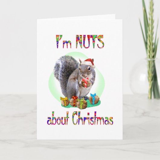 De Eekhoorn van Kerstmis Feestdagen Kaart (Voorkant)