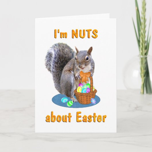 De Eekhoorn van Pasen Feestdagen Kaart (Voorkant)