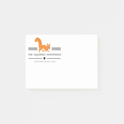 De eekhoorn Whisperer Cute Squirrel Post-it® Notes (Voorkant)