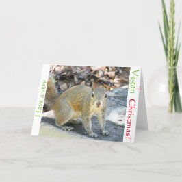 De eekhoornKerstkaart van de veganist Feestdagen Kaart