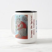 De eekhoornkoffie-mok afschilderen tweekleurige koffiemok (Voorkant links)