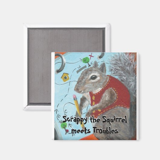 De eekhoornmagneet scheuren magneet (Voorkant / Achterkant)