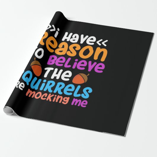 De eekhoorns maken me vast cadeaupapier (Uitgerold)