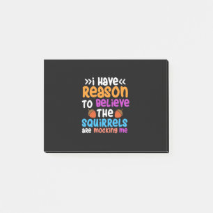 De eekhoorns maken me vast post-it® notes