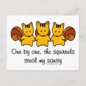 De eekhoorns stelen mijn gezondheid briefkaart (Voorkant)