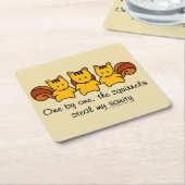 De eekhoorns stelen mijn gezondheid kartonnen onderzetters (Schuin)