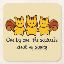 De eekhoorns stelen mijn gezondheid kartonnen onderzetters