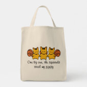 De eekhoorns stelen mijn zonnige Funny Tote Bag (Achterkant)