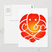 DE ÉÉN GANESH BRIEFKAART (Voorkant / Achterkant)
