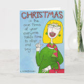 De één Keer van Jaar Feestdagen Kaart (Voorkant)