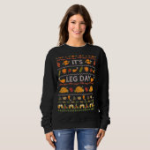 De eend Dag Funny Turkey Sweater Ugly Thanksgiving (Voorkant volledig)