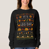 De eend Dag Funny Turkey Sweater Ugly Thanksgiving (Voorkant)