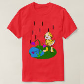 de eend met een regenjas t-shirt (Design voorkant)