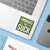 De eend omhelzen sticker (Laptop met iPhone)