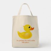 "De eend uit deze plek halen" rubbereend Tote Bag (Achterkant)