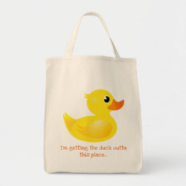 "De eend uit deze plek halen" rubbereend Tote Bag