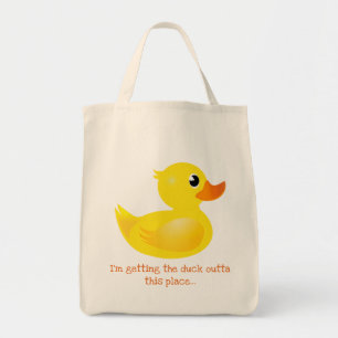 "De eend uit deze plek halen" rubbereend Tote Bag