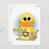 De Eend van de Chanoeka Feestdagenkaart (Voorkant / Achterkant)