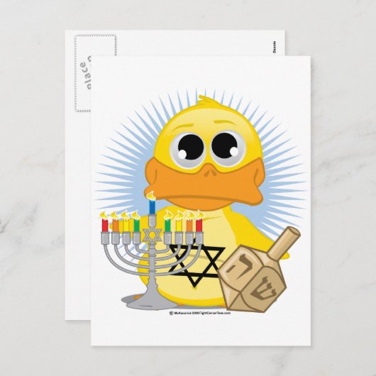 De Eend van de Chanoeka Feestdagenkaart (Voorkant / Achterkant)
