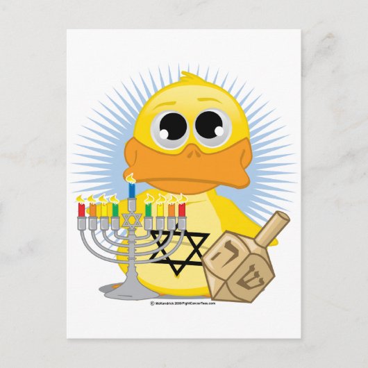 De Eend van de Chanoeka Feestdagenkaart (Voorkant)