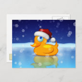 De Eend van de kerstman Feestdagenkaart (Voorkant / Achterkant)