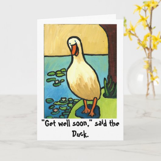 de eend wordt goed spoedig kaart (Gele Bloem)