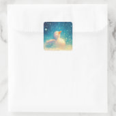 De Eendagdroom Vierkante Sticker (Tas)