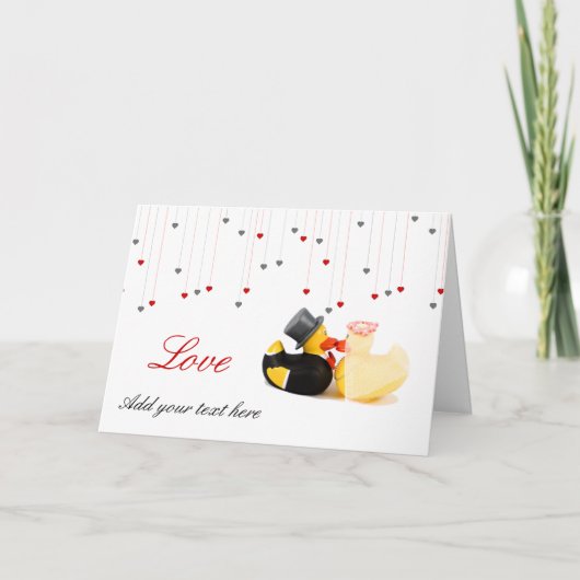 De eenden van het huwelijk kaart (Voorkant)