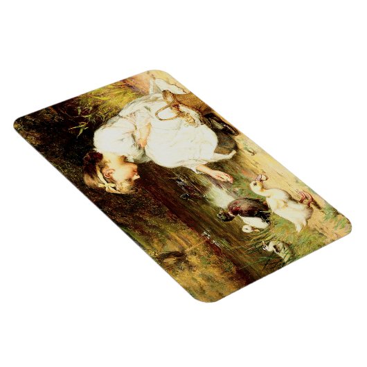 De eenden voeren. Paasgeschenk magneten (Rechterzijde)