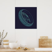 DE EÉNE RING™ GOLLUM™ Grafisch Poster (Keuken)