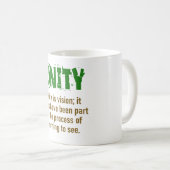 De eenheid is Visie - het Citaat van de eenheid Koffiemok (Voorkant rechts)