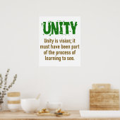 De eenheid is Visie - het Citaat van de eenheid Poster (Keuken)