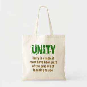De eenheid is Visie - het Citaat van de eenheid Tote Bag