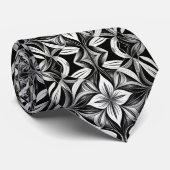 De eenheid van zwart en wit stropdas (Opgerold)