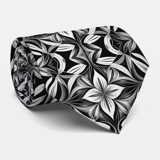 De eenheid van zwart en wit stropdas (Opgerold)