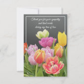 De eenhoevige Tulpen Bedankkaart (Voorkant)