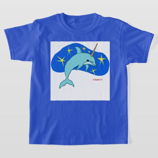 De Eenhoorn Dolfijn (Fantasy Zee Dier) T-shirt (Laagn)