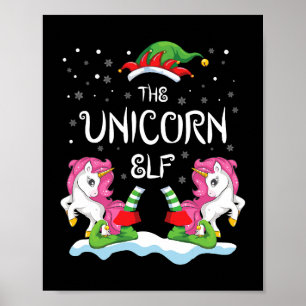 De Eenhoorn Elf Groep Bijpassende Familie Kerstmis Poster