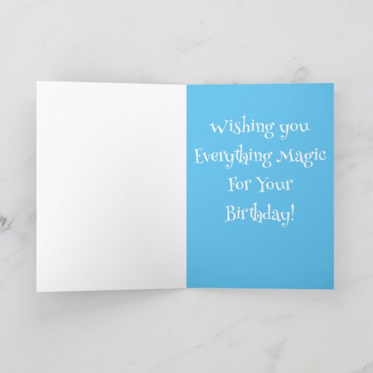 De Eenhoorn en Bloemen. Verjaardagskaart Kaart (Binnen)