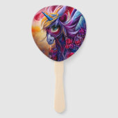 De eenhoorn handwaaier (Achterkant)