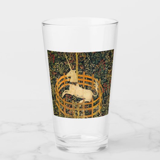 De eenhoorn in gevangenschap glas (Voorkant)