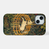 De eenhoorn in gevangenschap iPhone 15 case (Achterkant horizontaal)