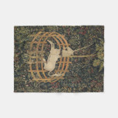 De eenhoorn in gevangenschap, middeleeuws tapijt fleece deken (Voorkant (Horizontaal))