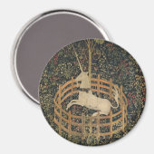 De eenhoorn in gevangenschap, middeleeuws tapijt magneet (Voorkant / Achterkant)