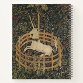 De eenhoorn in gevangenschap, middeleeuws tapijt notitieboek (Achterkant)