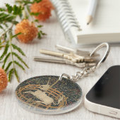 De eenhoorn in gevangenschap, middeleeuws tapijt sleutelhanger (Voorkant Rechts)