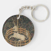 De eenhoorn in gevangenschap, middeleeuws tapijt sleutelhanger (Achterkant)