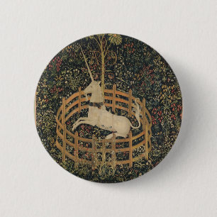 De eenhoorn in Gevangenschap Ronde Button 5,7 Cm
