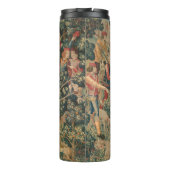 De eenhoorn is gevonden, middeleeuws tapijt thermosbeker (Achterkant)